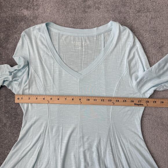Soft Surroundings Tunic Womens Small Long Sleeve V Neck Flare Hem Lightweight - Picture 6 of 8